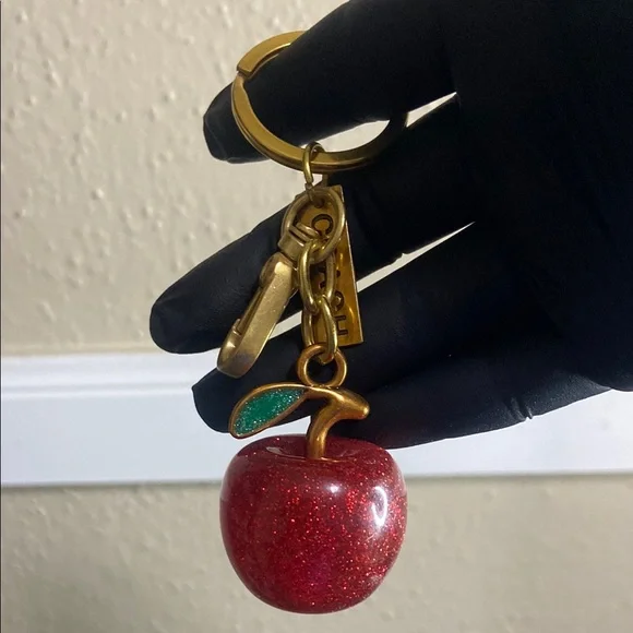 Coach Red and Gold Key & Card Holder - Picture 2 of 2